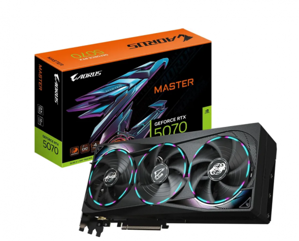 Видеокарта Gigabyte GeForce RTX 5070 AORUS MASTER, 12 ГБ GDDR7 в Орле