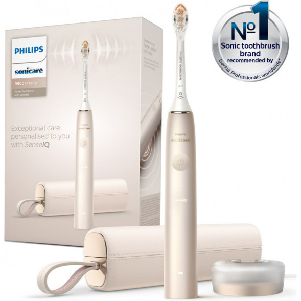 Звуковая зубная щетка Philips Sonicare 9900 Prestige HX9992, золотистое шампанское в Орле
