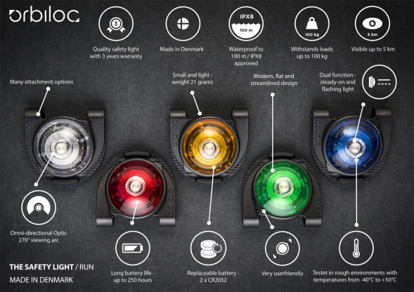 Фонарь для собак Orbiloc Dog Dual Signal Colours, красный в Орле