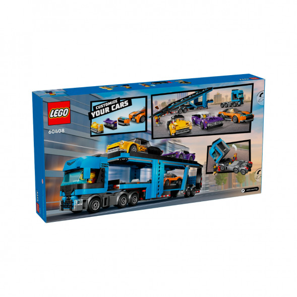 Конструктор LEGO City 60408 Грузовик-автовоз со спортивными автомобилями в Орле