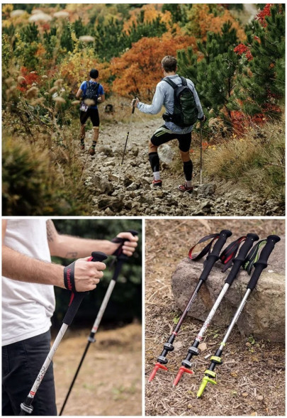 Треккинговая палка Naturehike 135 см, 1шт., серый/зеленый в Орле