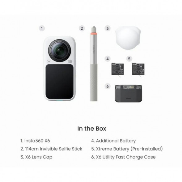 Экшн-камера Insta360 X6 Essentials Bundle, White в Орле