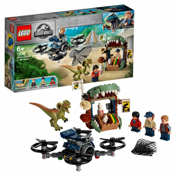 Конструктор LEGO Jurassic World 75934 Побег дилофозавра в Орле