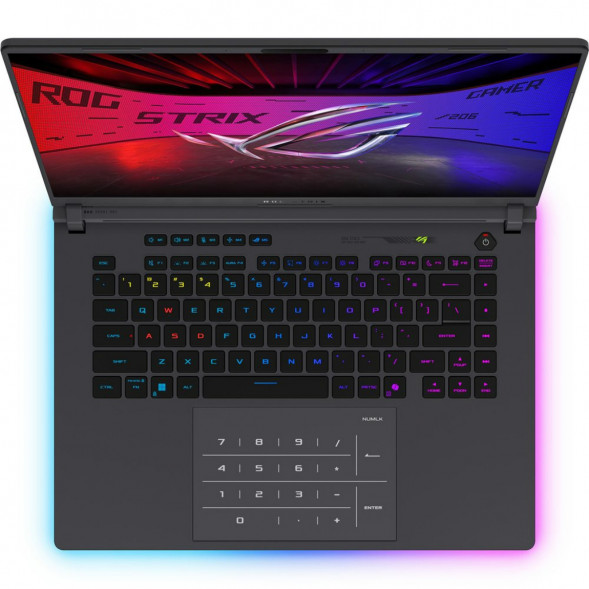 Ноутбук игровой ASUS ROG Strix G16 G615JMR-TS415 (16&amp;quot;, IPS, Intel Core i7-14650HX 2.2ГГц, 16-ядерный, 16ГБ DDR5, 512 ГБ SSD, NVIDIA GeForce RTX 5060 - 8 ГБ, без ОС), серый в Орле