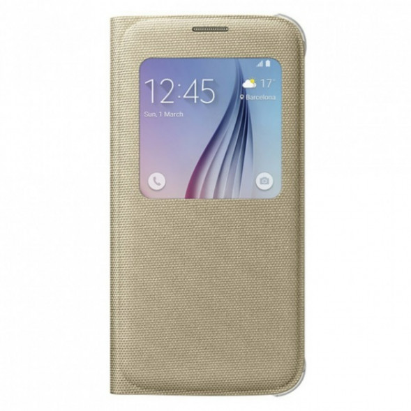 Чехол для Samsung Galaxy S6 S-View Cover (EF-CG920BFE), Gold в Орле
