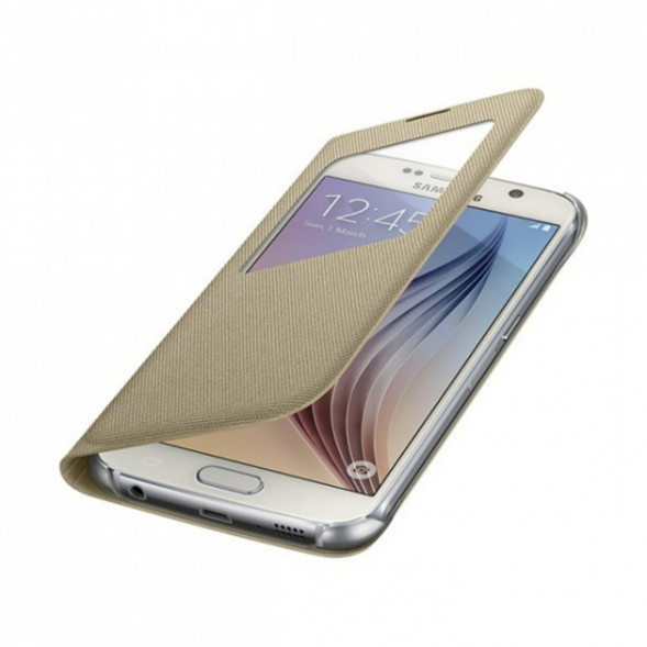 Чехол для Samsung Galaxy S6 S-View Cover (EF-CG920BFE), Gold в Орле