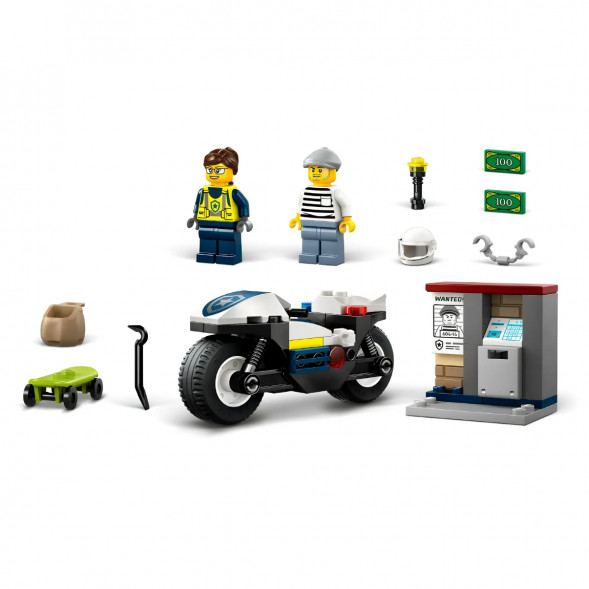 Конструктор LEGO City 60455 Полицейская погоня на мотоцикле в Орле