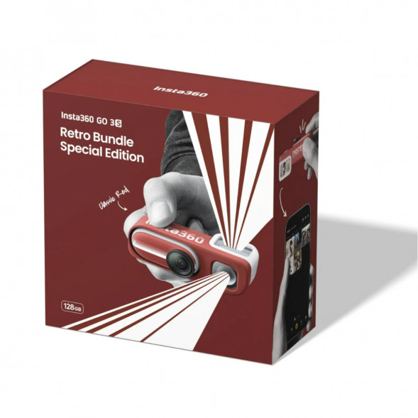 Экшн-камера Insta360 Go 3S Retro Bundle Special Edition 128ГБ, Red в Орле